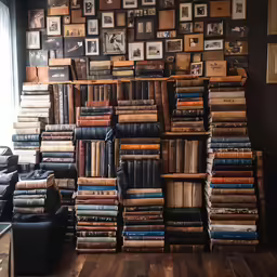 there is a huge collection of books inside the room