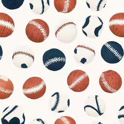 the wallpaper has many baseballs on it