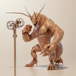 the model is made up of multiple types of wooden