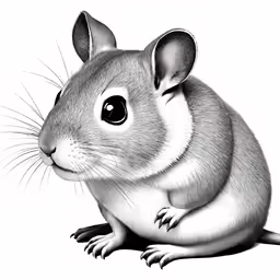 penciled image of a rat