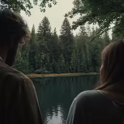 two people that are standing in the dirt