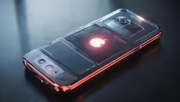 the glowing device is a camera phone