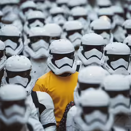 a star wars theme is shown with white helmets and uniforms