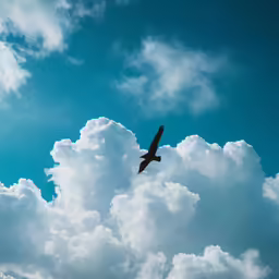 an airplane flying overhead on some very cloudy day