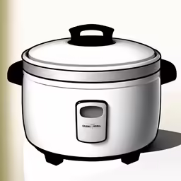 a white crock pot that is on a table