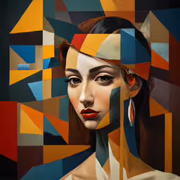 a painting of a woman