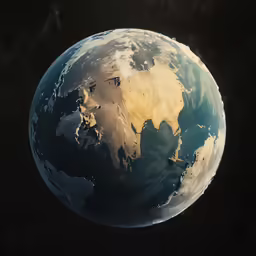 a photo of a large globe with many places on it