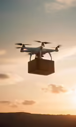 a small white object in the air with wings