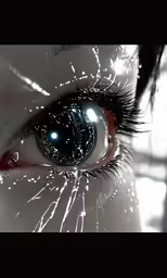 an image of someones eye with black eyelashes