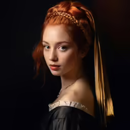a woman wearing a necklace is photographed in the studio