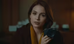 a woman taking a photo with a camera