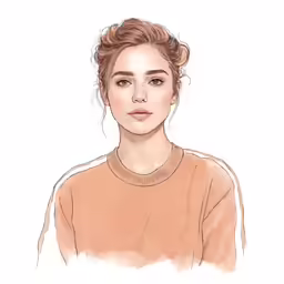 the woman is drawn in colored pencil on paper
