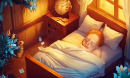 the woman is laying in bed with her face down