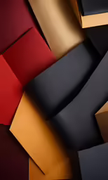 a bunch of different colored cardboard pieces in varying sizes