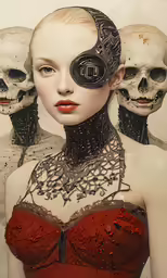 a young woman dressed in gothic clothing and goth accessories