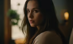 a beautiful woman posing with the window open