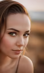 a woman with blue eyes and blonde hair