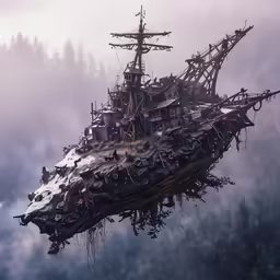 an artistically designed, floating, floating island floating in the water
