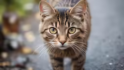 a cat with long ears staring into the camera