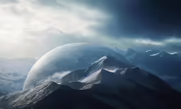 a mountain that has some kind of snow in it