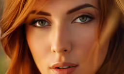 a young woman is looking at the camera