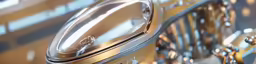 closeup of the handle of a washer