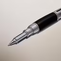 a black pen with a black tip on it