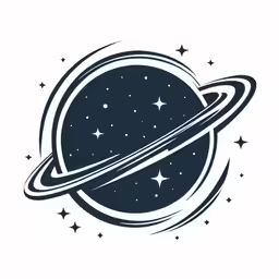 an old saturn with stars in the space