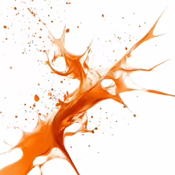 orange and white liquid flowing in very close to each other