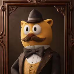the cartoon character is wearing a suit and tie
