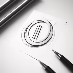 the logo on a paper has a pen next to it