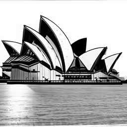 a black and white photograph of a big building