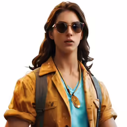 a women in glasses and a blue top