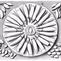 an image of a piece of food in the middle of it