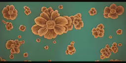 a painting of large flowers with petals