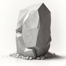 an abstract rock with rocks around it