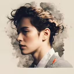 the portrait of a woman with a messy hair