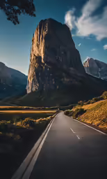this is an image of the road through the mountains