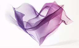 a heart shaped purple object, with some lines on the back