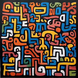 this image has an odd looking art style typogram