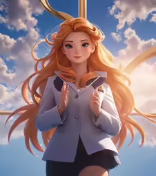 a character from the anime sailor is standing with her hands in front of her chest