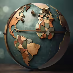 a very decorative globe that looks like a map