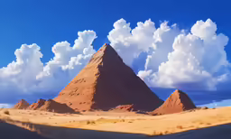 two giant mountains that are in the desert