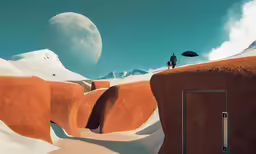 a man standing on the side of a mountain