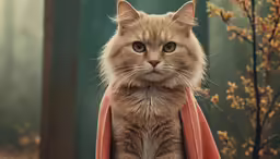 a cat is wrapped up in a towel