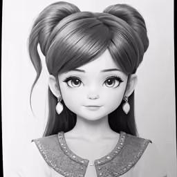a close up of a cartoon character in a dress