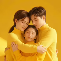 a couple hugging each other on the back