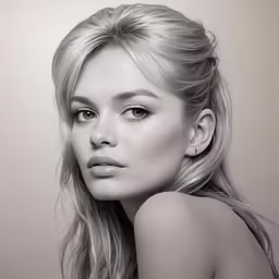 an artistic portrait of a beautiful woman