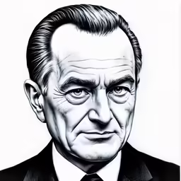 the painting depicts an older man in a suit