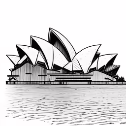the sydney opera theatre from the water